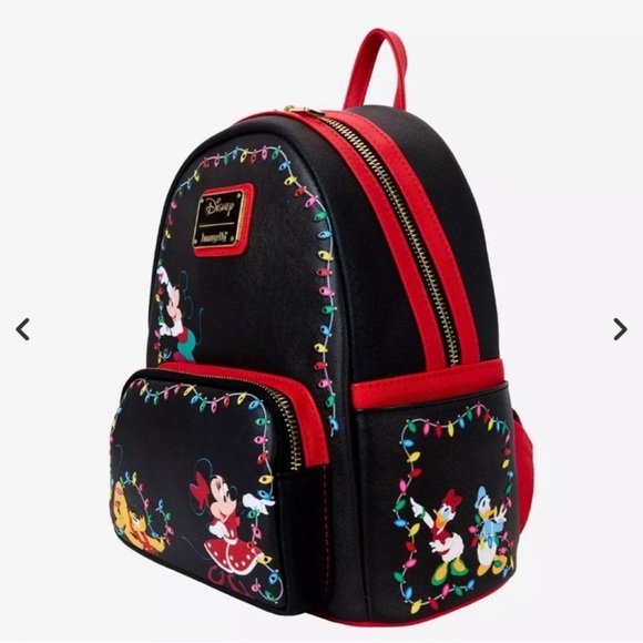 Loungefly Mickey Mouse & Friends Holiday Lights Mini Backpack - Picture 8 of 10